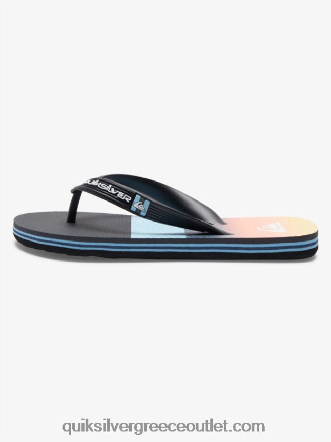 8-16 σαγιονάρες πάνελ molokai Quiksilver αγόρια 66LP842206 μαύρο/πορτοκαλί/γκρι