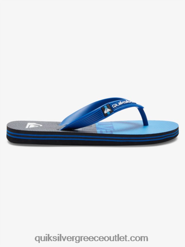 8-16 σαγιονάρες πάνελ molokai Quiksilver αγόρια 66LP842207 μαύρο/μπλε/γκρι