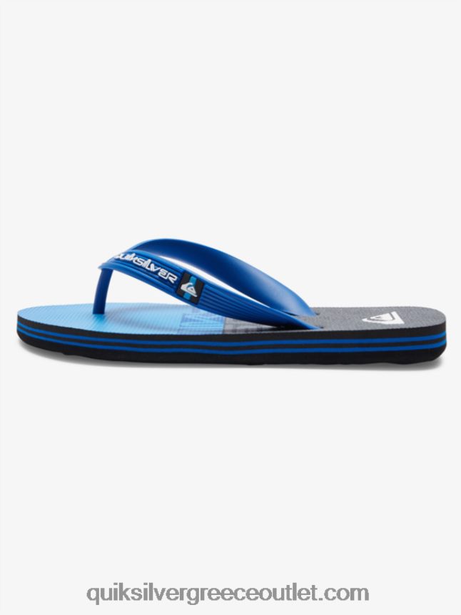 8-16 σαγιονάρες πάνελ molokai Quiksilver αγόρια 66LP842207 μαύρο/μπλε/γκρι