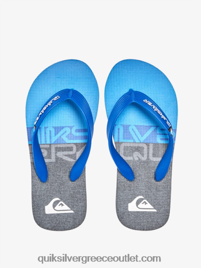 8-16 σαγιονάρες πάνελ molokai Quiksilver αγόρια 66LP842207 μαύρο/μπλε/γκρι