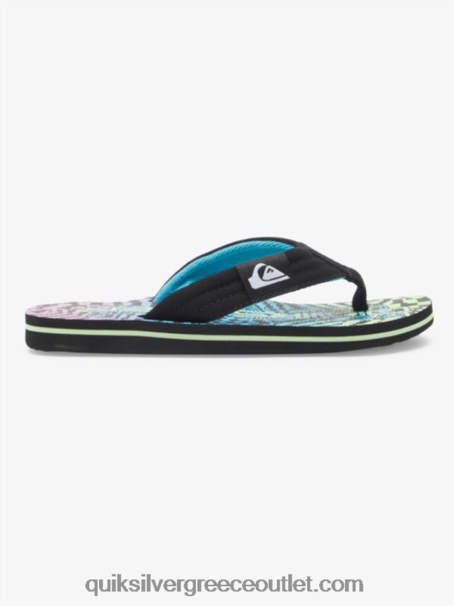 8-16 πέδιλα molokai layback Quiksilver αγόρια 66LP841990 μαύρο/ροζ/μπλε
