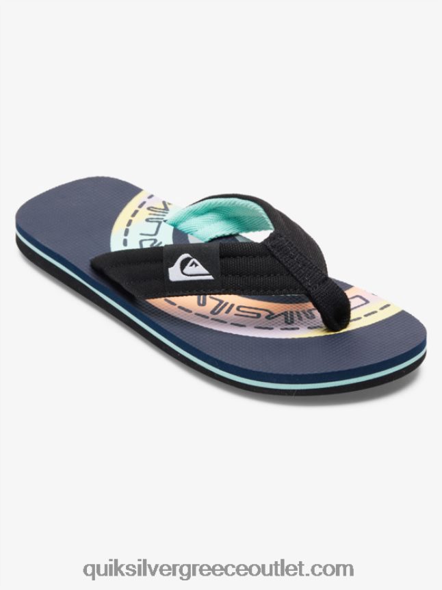 8-16 πέδιλα molokai layback Quiksilver αγόρια 66LP841997 μπλε/πορτοκαλί