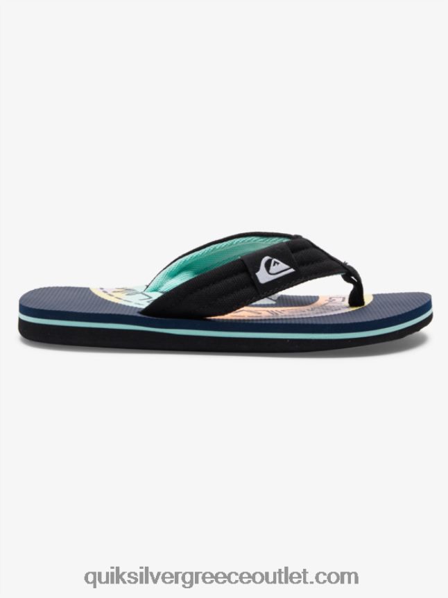 8-16 πέδιλα molokai layback Quiksilver αγόρια 66LP841997 μπλε/πορτοκαλί