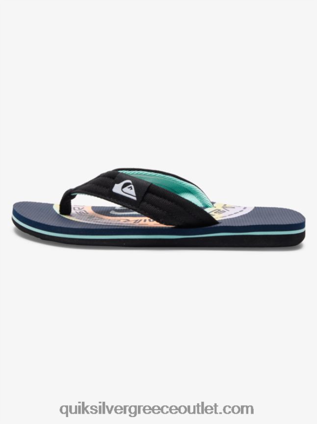 8-16 πέδιλα molokai layback Quiksilver αγόρια 66LP841997 μπλε/πορτοκαλί