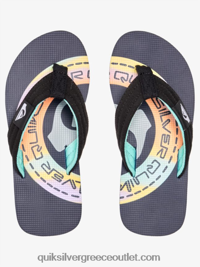 8-16 πέδιλα molokai layback Quiksilver αγόρια 66LP841997 μπλε/πορτοκαλί