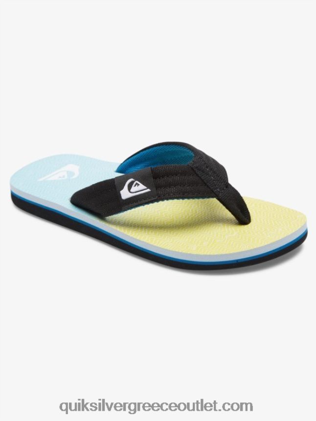 8-16 molokai layback νεανικό βασικό σανδάλι Quiksilver αγόρια 66LP842252 μπλε/κίτρινο