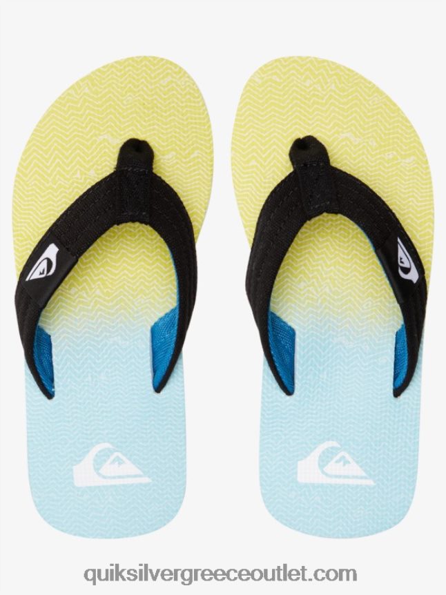 8-16 molokai layback νεανικό βασικό σανδάλι Quiksilver αγόρια 66LP842252 μπλε/κίτρινο