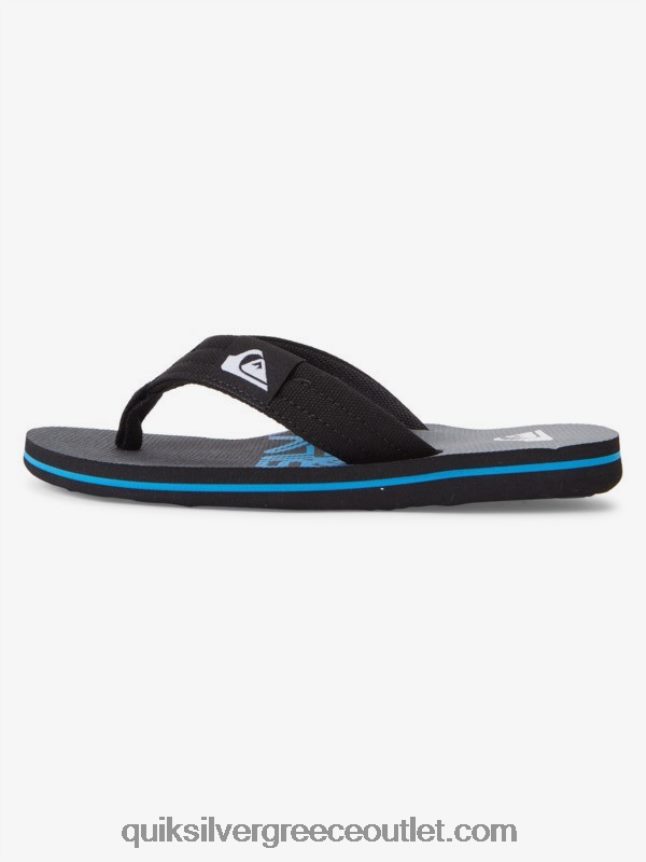 8-16 molokai layback νεανικό βασικό σανδάλι Quiksilver αγόρια 66LP842254 μαύρος