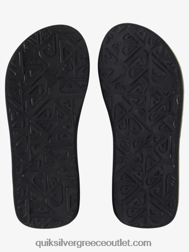 8-16 πέδιλα molokai stitchy Quiksilver αγόρια 66LP842148 μαύρο/πράσινο