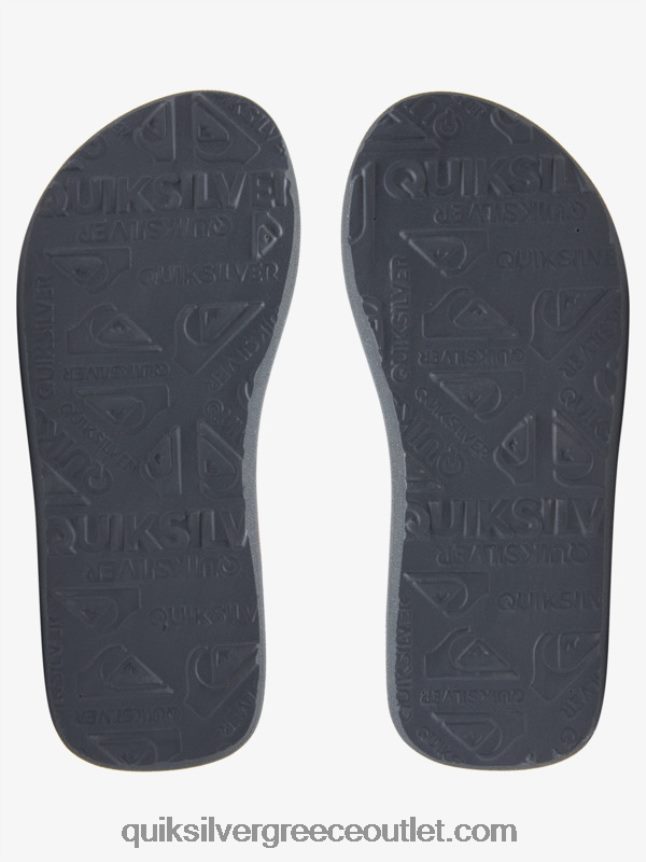 8-16 πέδιλα molokai stitchy Quiksilver αγόρια 66LP842150 μαύρο/γκρι/κίτρινο