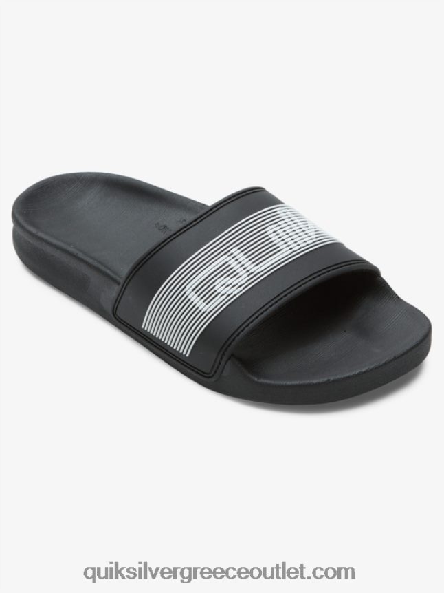 Σανδάλια 8-16 rivi wordmark slide Quiksilver αγόρια 66LP842161 μαύρος