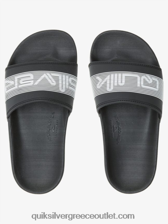 Σανδάλια 8-16 rivi wordmark slide Quiksilver αγόρια 66LP842161 μαύρος