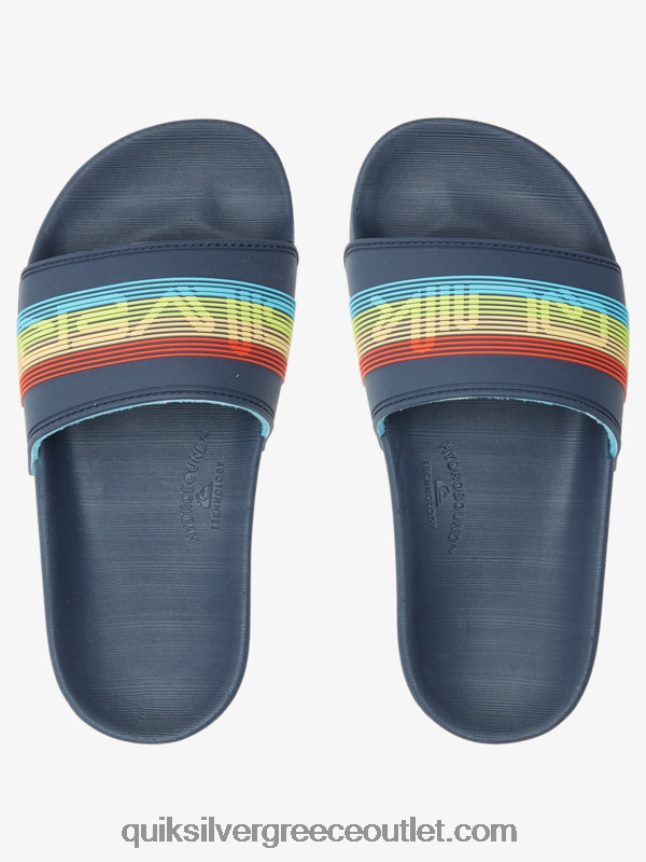 Σανδάλια 8-16 rivi wordmark slide Quiksilver αγόρια 66LP842162 μπλε 2