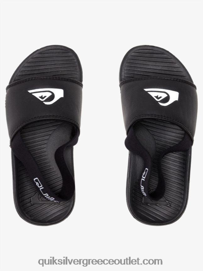 φωτεινά σανδάλια ακτή Quiksilver αγόρια 66LP842163 μαύρο άσπρο