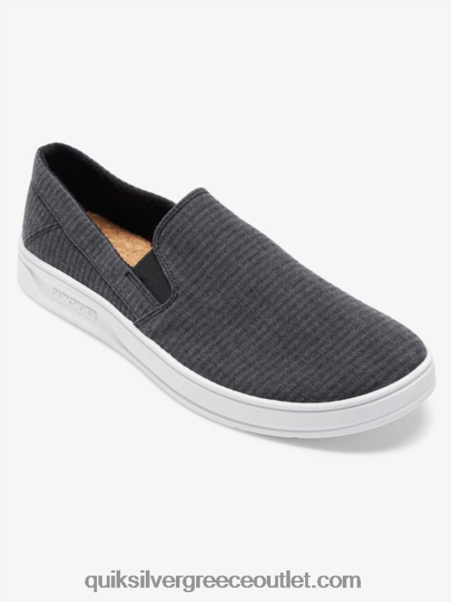 slip-on παπούτσια λιμάνι λιμάνι Quiksilver άνδρες 66LP841288 μαύρος