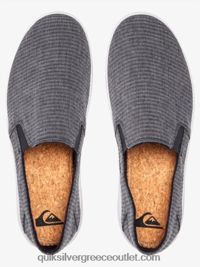 slip-on παπούτσια λιμάνι λιμάνι Quiksilver άνδρες 66LP841288 μαύρος
