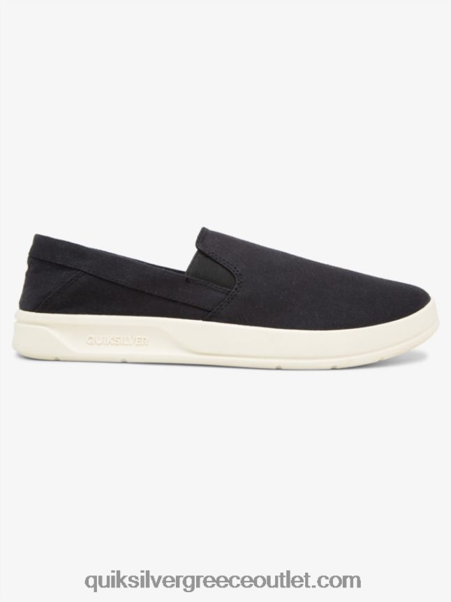 slip-on παπούτσια λιμάνι λιμάνι Quiksilver άνδρες 66LP841290 μαύρο άσπρο