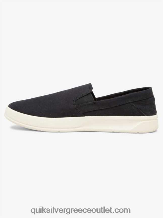 slip-on παπούτσια λιμάνι λιμάνι Quiksilver άνδρες 66LP841290 μαύρο άσπρο