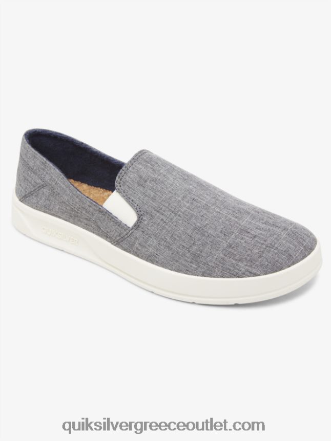 slip-on παπούτσια λιμάνι λιμάνι Quiksilver άνδρες 66LP841291 γκρι/λευκό