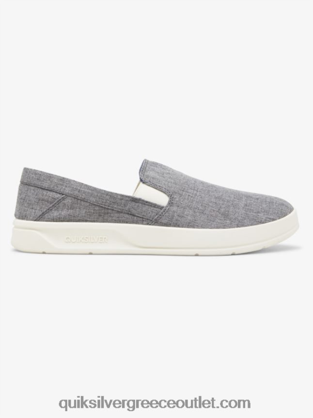 slip-on παπούτσια λιμάνι λιμάνι Quiksilver άνδρες 66LP841291 γκρι/λευκό