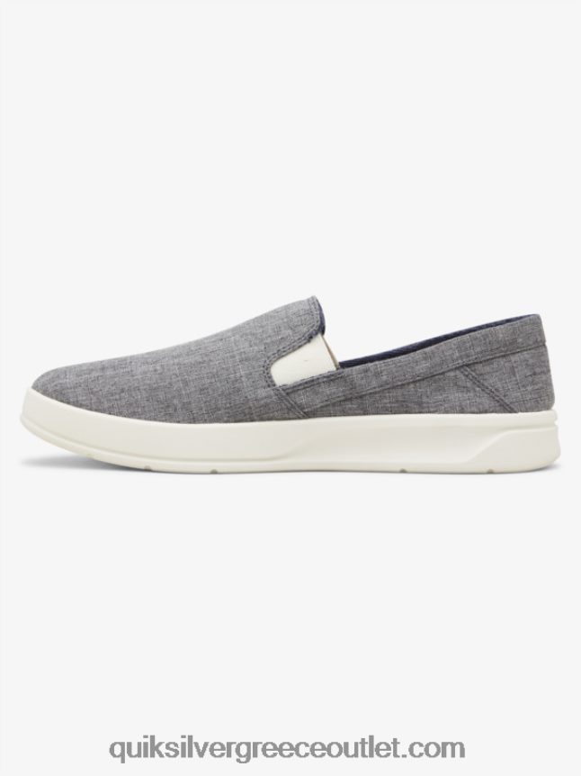 slip-on παπούτσια λιμάνι λιμάνι Quiksilver άνδρες 66LP841291 γκρι/λευκό