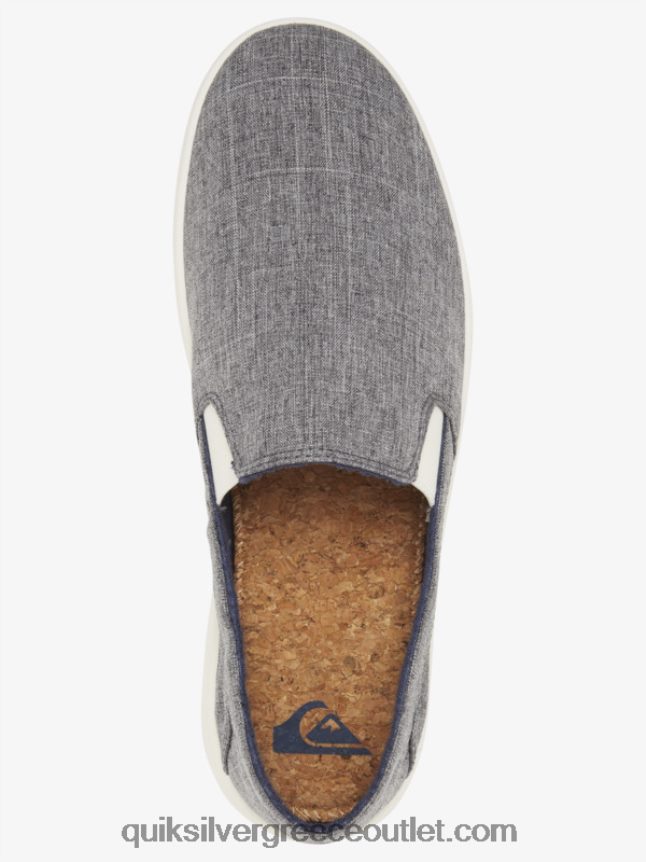 slip-on παπούτσια λιμάνι λιμάνι Quiksilver άνδρες 66LP841291 γκρι/λευκό