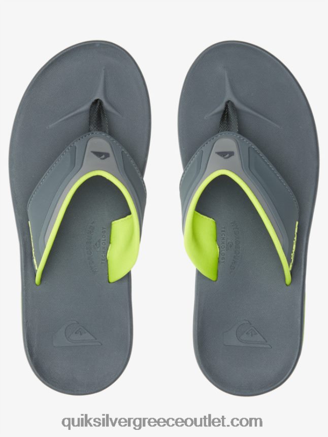 μεθοδικά σανδάλια αποκατάστασης Quiksilver άνδρες 66LP841083 γκρι/μαύρο/πράσινο