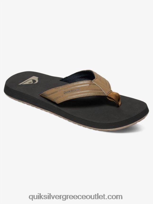 σανδάλια με κλειδί μαϊμού Quiksilver άνδρες 66LP841647 μαύρισμα - στερεό