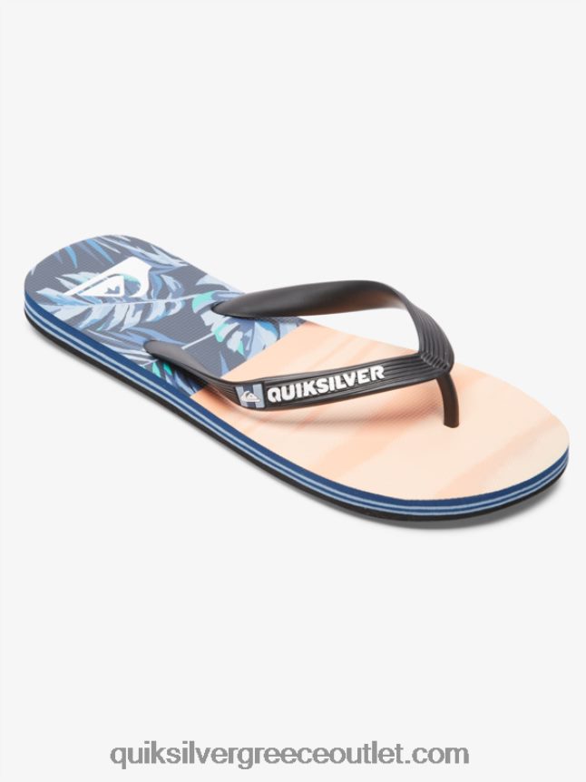 σαγιονάρες μολόκαι πέντε-ο Quiksilver άνδρες 66LP841857 μαύρο/πορτοκαλί/πράσινο