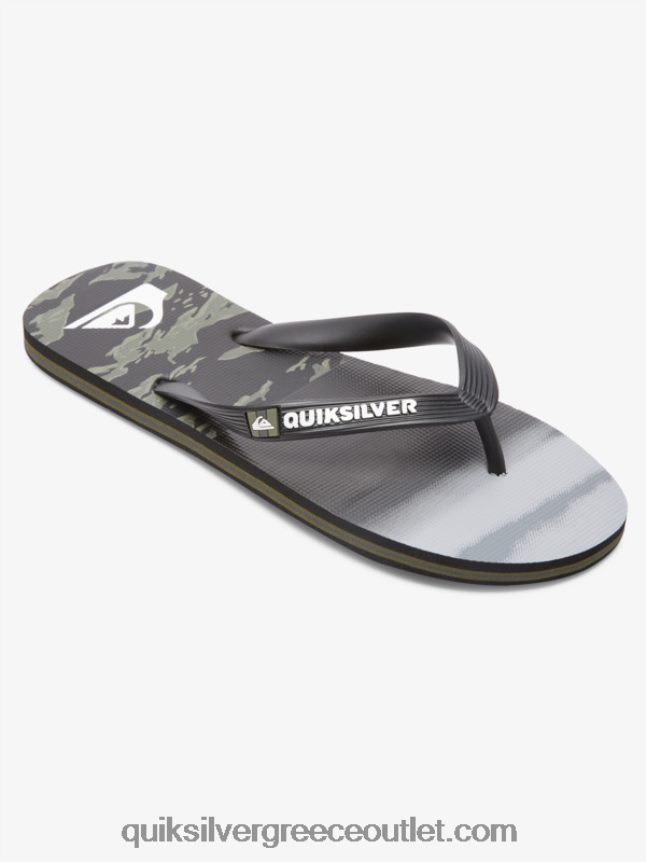 σαγιονάρες μολόκαι πέντε-ο Quiksilver άνδρες 66LP841858 μαύρο/πράσινο