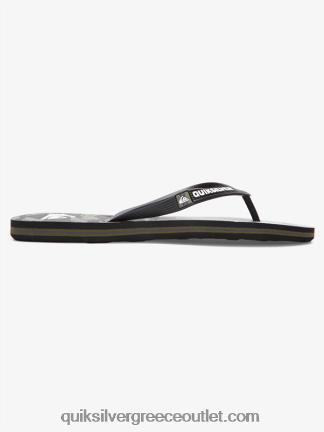 σαγιονάρες μολόκαι πέντε-ο Quiksilver άνδρες 66LP841858 μαύρο/πράσινο