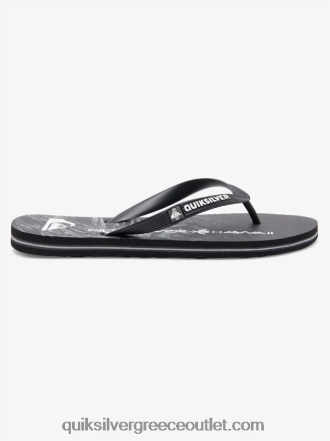 σαγιονάρες μολκάι εγχώριες Quiksilver άνδρες 66LP841860 μαύρος