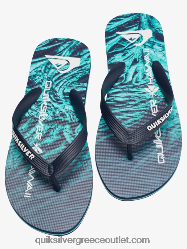 σαγιονάρες μολκάι εγχώριες Quiksilver άνδρες 66LP841861 πράσινο 1