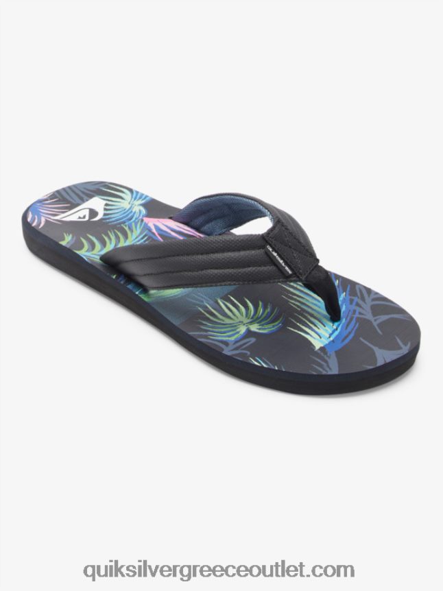 σανδάλια με στάμπα καρβερ Quiksilver άνδρες 66LP84611 Μαύρο μπλε