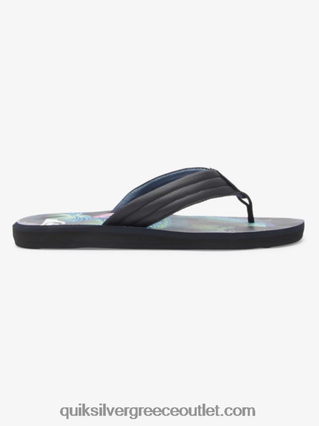 σανδάλια με στάμπα καρβερ Quiksilver άνδρες 66LP84611 Μαύρο μπλε