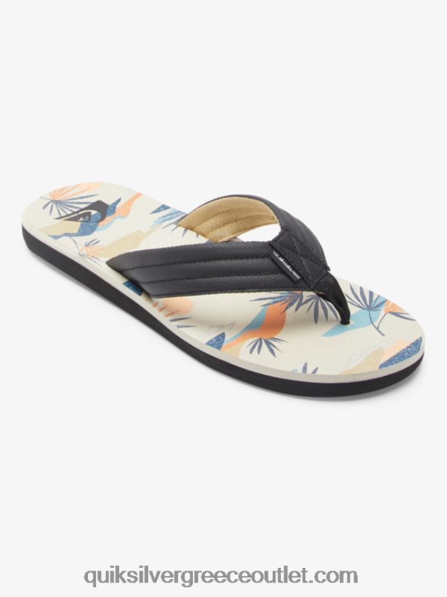 σανδάλια με στάμπα καρβερ Quiksilver άνδρες 66LP84612 μαύρο/άσπρο/μπλε