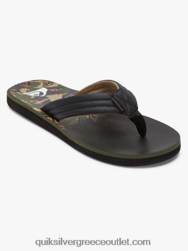 σανδάλια με στάμπα καρβερ Quiksilver άνδρες 66LP84613 πράσινο 1