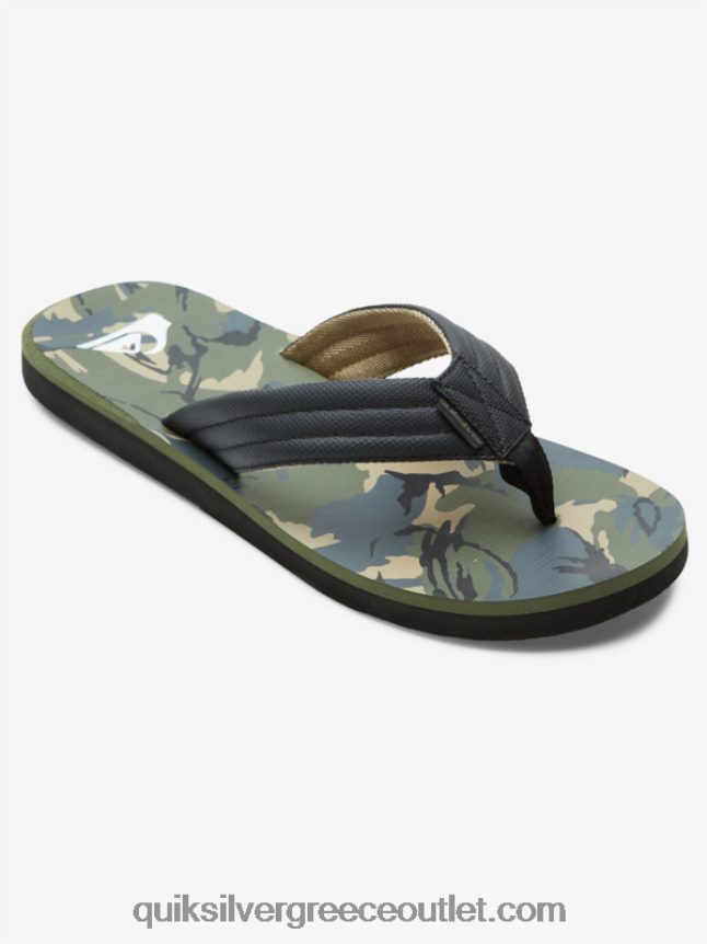 σανδάλια με στάμπα καρβερ Quiksilver άνδρες 66LP84614 μαύρο/πράσινο/γκρι