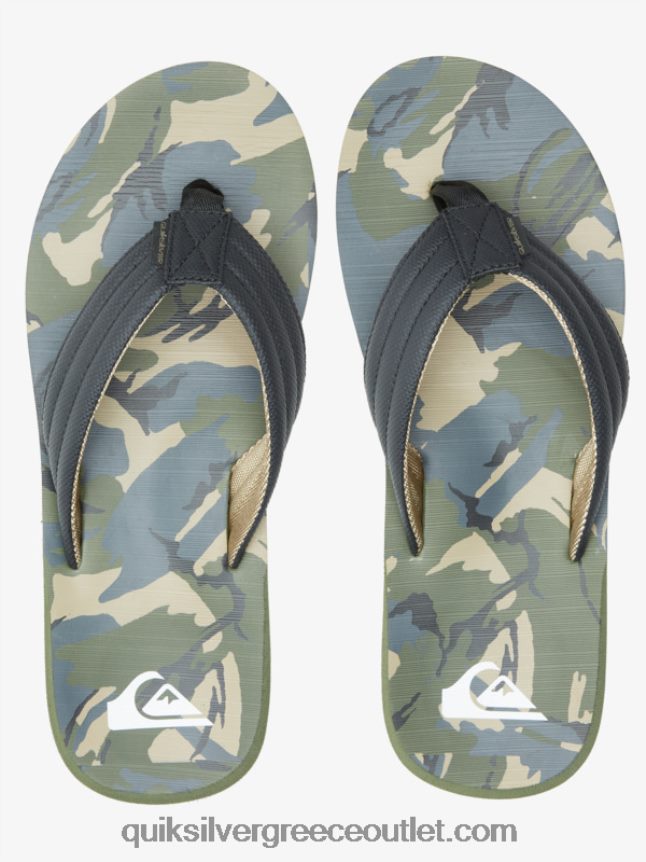 σανδάλια με στάμπα καρβερ Quiksilver άνδρες 66LP84614 μαύρο/πράσινο/γκρι