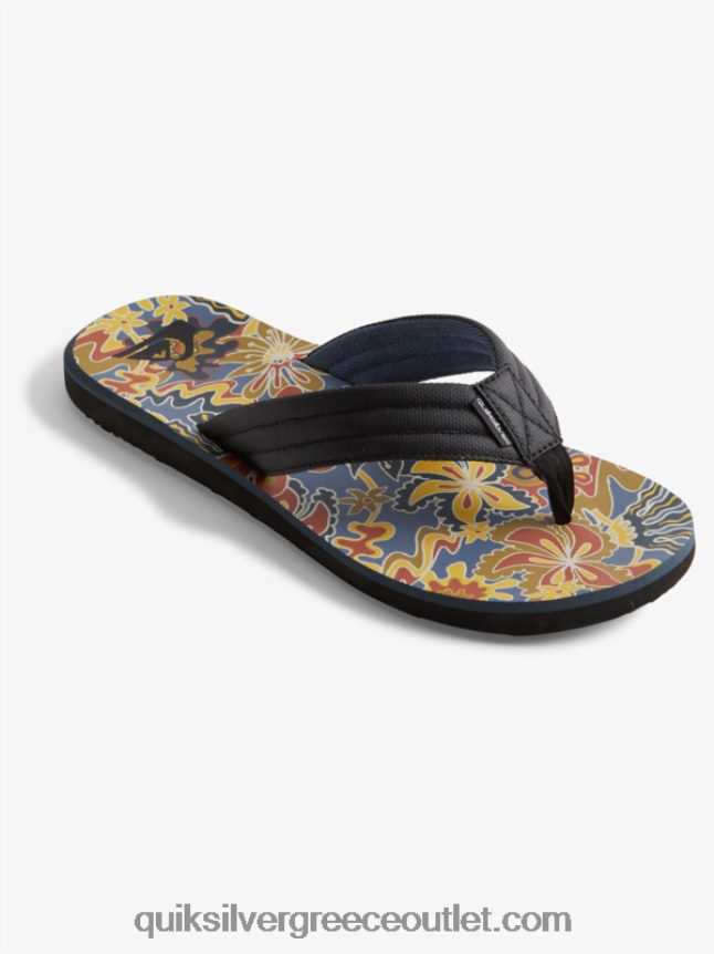 σανδάλια με στάμπα καρβερ Quiksilver άνδρες 66LP84615 μαύρο/μπλε/γκρι