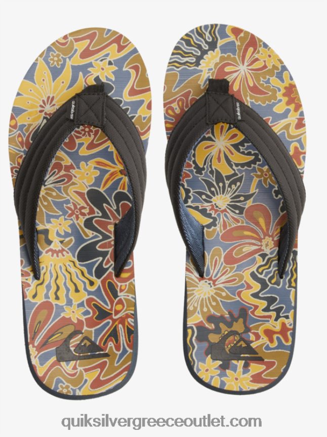 σανδάλια με στάμπα καρβερ Quiksilver άνδρες 66LP84615 μαύρο/μπλε/γκρι