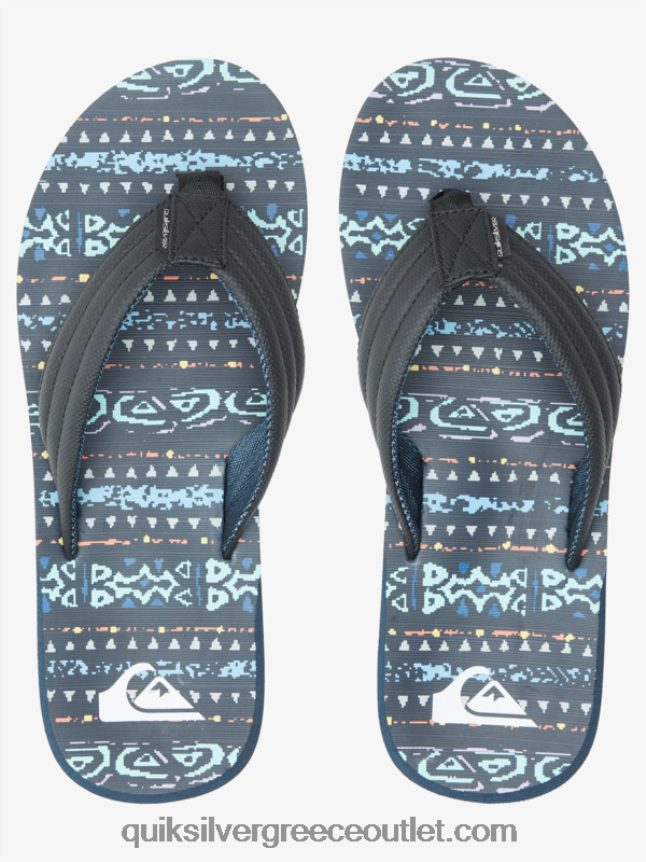 σανδάλια με στάμπα καρβερ Quiksilver άνδρες 66LP84616 μπλε μαύρο