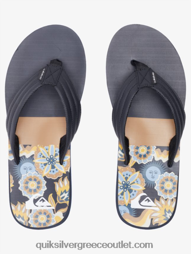 σανδάλια με στάμπα καρβερ Quiksilver άνδρες 66LP84617 καφέ 1