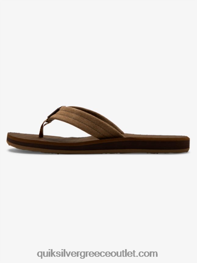 δερμάτινα πέδιλα από καστόρι carver Quiksilver άνδρες 66LP841633 μαύρισμα - στερεό