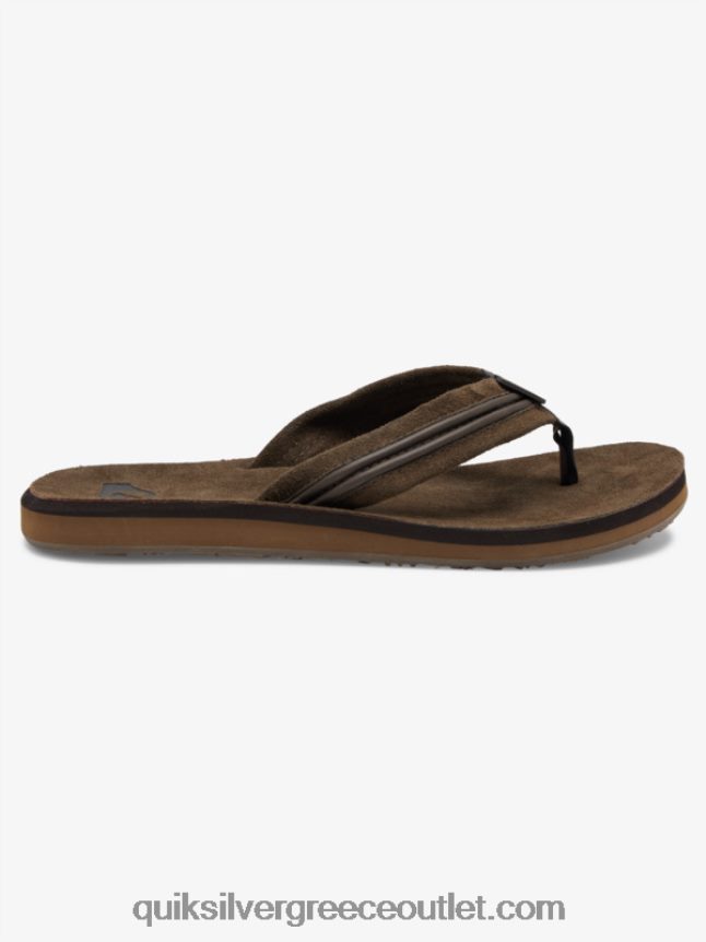 δερμάτινα σανδάλια carver Quiksilver άνδρες 66LP841773 καφέ