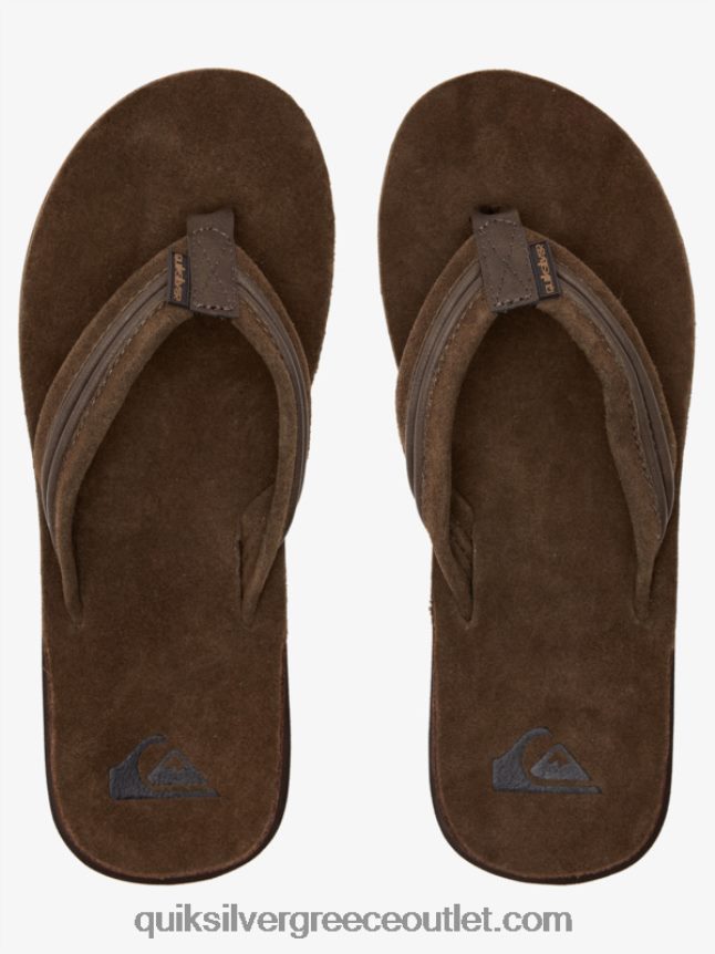 δερμάτινα σανδάλια carver Quiksilver άνδρες 66LP841773 καφέ