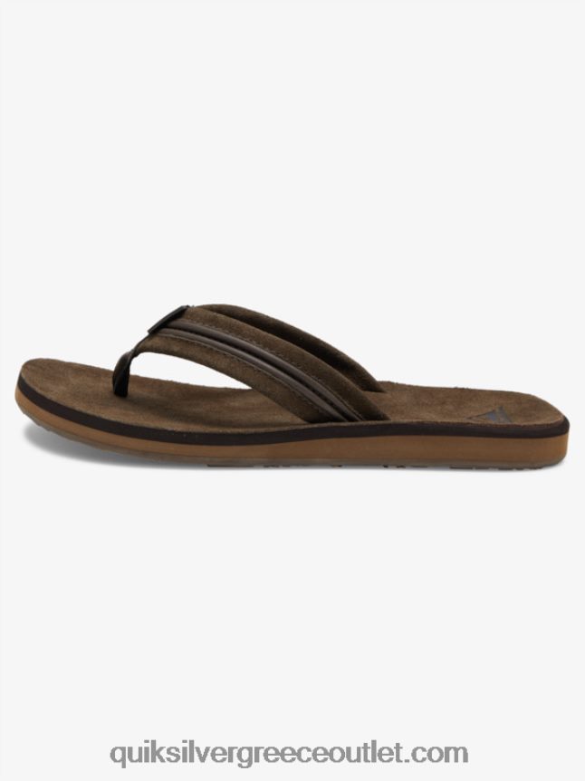 δερμάτινα σανδάλια carver Quiksilver άνδρες 66LP841773 καφέ