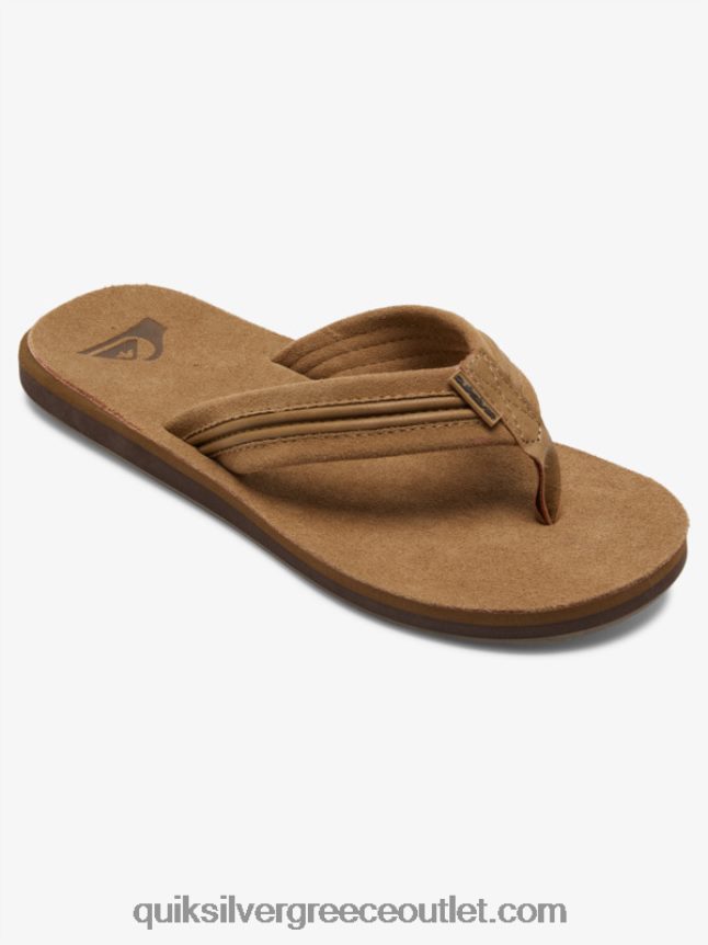 δερμάτινα σανδάλια carver Quiksilver άνδρες 66LP841774 μαύρισμα - στερεό