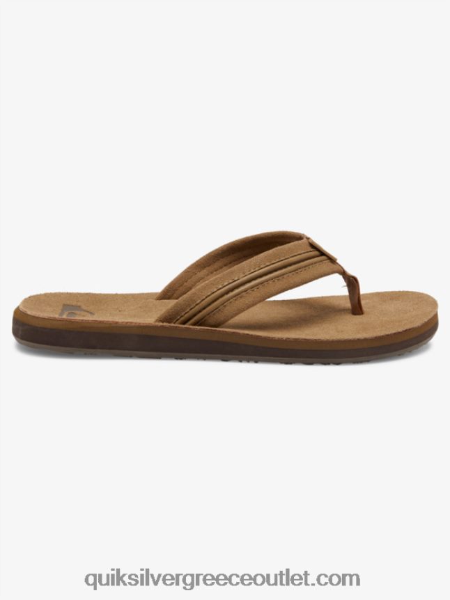 δερμάτινα σανδάλια carver Quiksilver άνδρες 66LP841774 μαύρισμα - στερεό