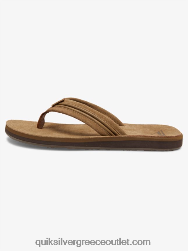 δερμάτινα σανδάλια carver Quiksilver άνδρες 66LP841774 μαύρισμα - στερεό